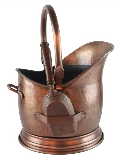 Coal Bucket With Shovel Antique Copper Finish
